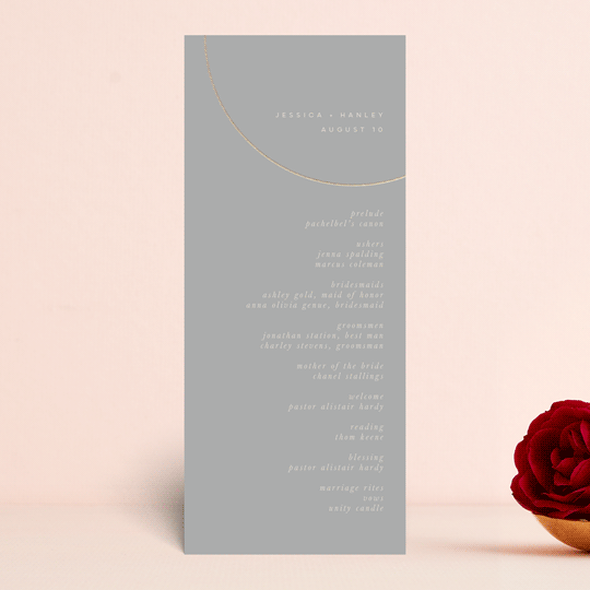 "lili" - Wedding Programs in Ash by Lori Wemple - Front