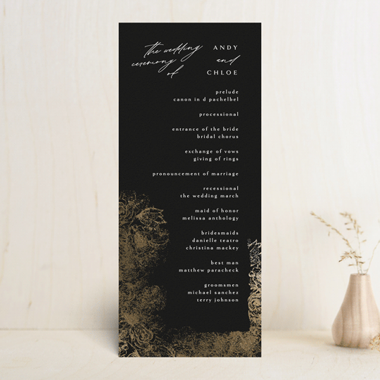"fairytale dust" - Wedding Programs in Midnight by Phrosné Barwood - Front