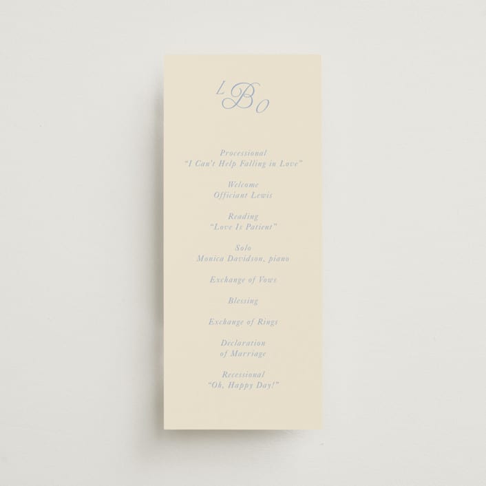"Luxe" - Wedding Programs in Ocean by Baumbirdy - Front
