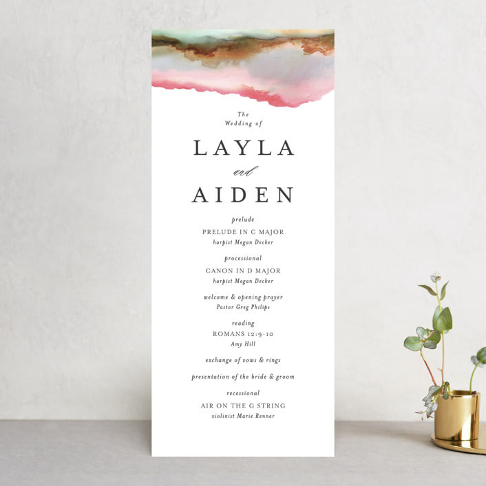 "Sedona" - Wedding Programs in Desert Sands by Itsy Belle Studio - Front