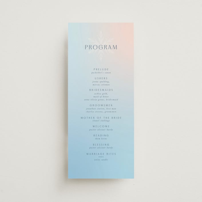 "Disney's Frozen True Love" - Wedding Programs in Frozen by Lori Wemple - Front
