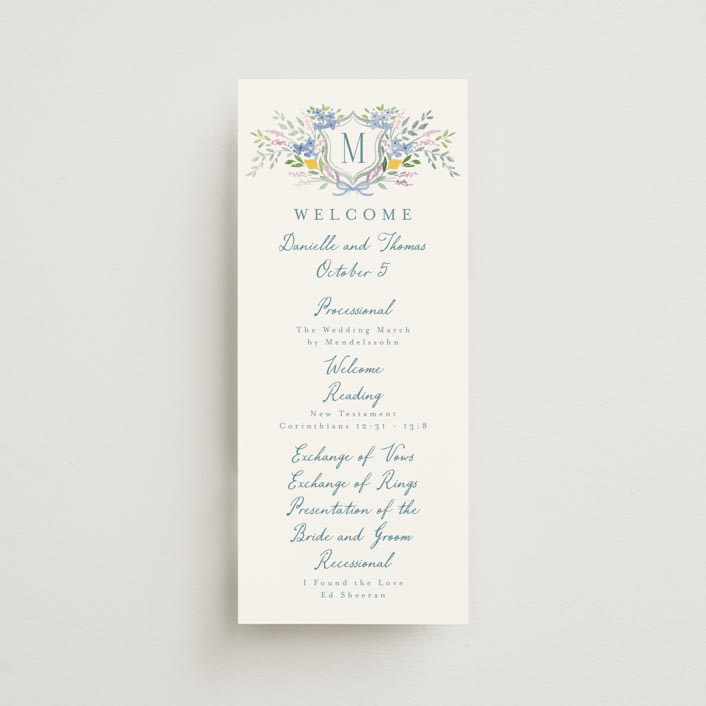 "Vineyard Love" - Wedding Programs in Summer by Petra Kern - Front