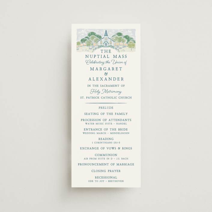 "Going to the Chapel" - Wedding Programs in Meadow by Paper Sun Studio - Front