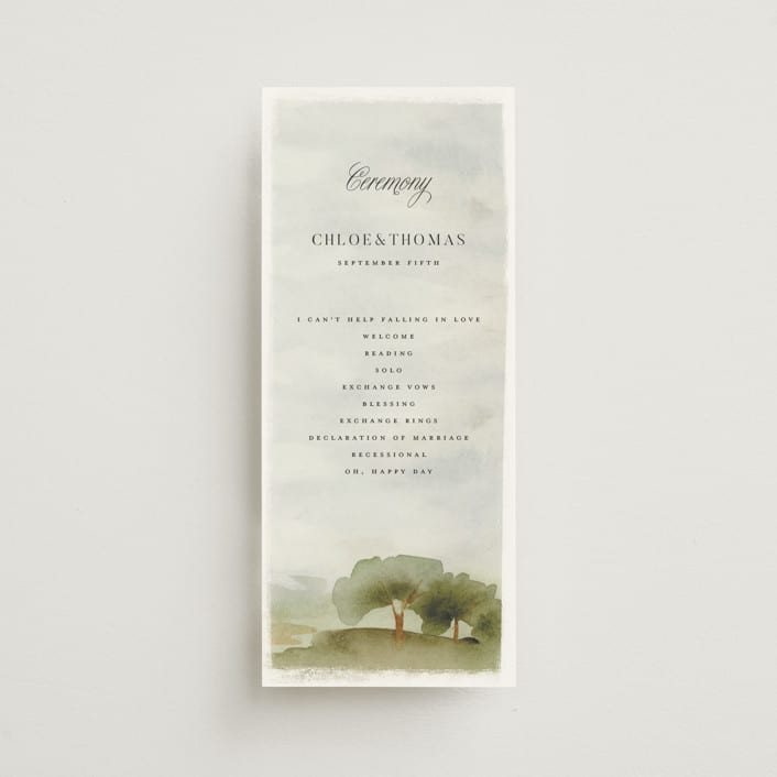"Countryside" - Wedding Programs in Emerald by Petra Kern - Front