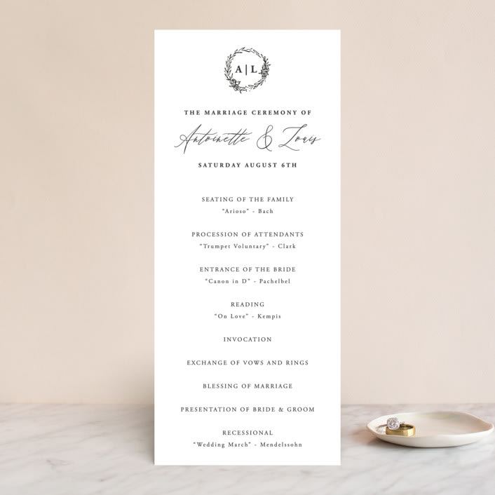 "Antoinette" - Wedding Programs in Ivory by lulu and isabelle - Front