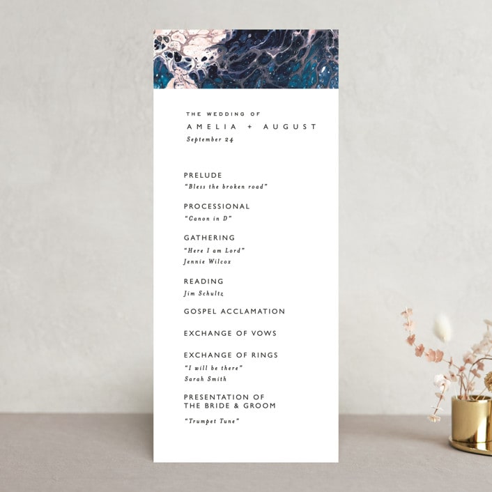 "swirl" - Wedding Programs in Celestial by Alethea and Ruth - Front