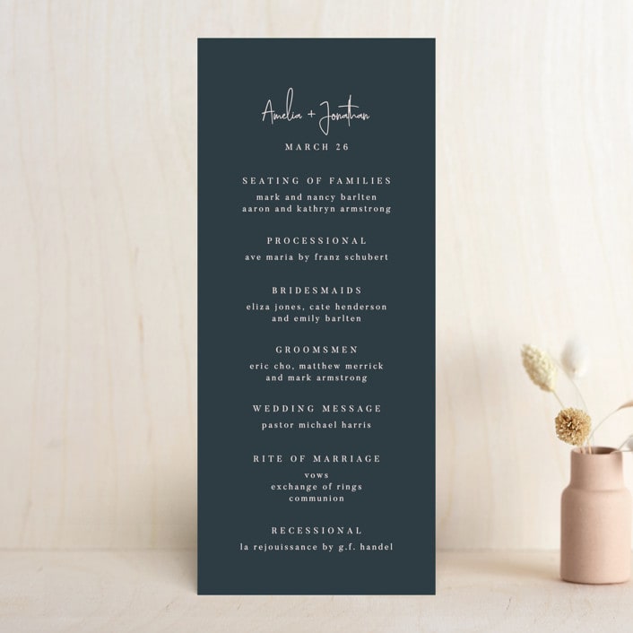 "ridge" - Wedding Programs in Dusk by Krissy Bengtson - Front