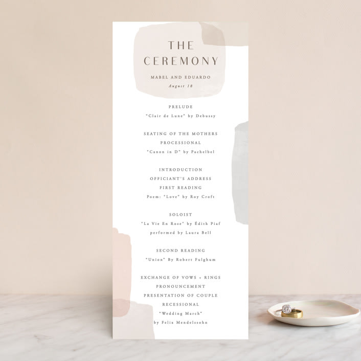 "Sculpture Garden" - Wedding Programs in Desert by Hooray Creative - Front
