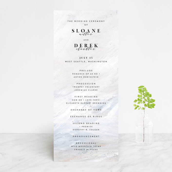 "wishful" - Wedding Programs in Tide by Kate Ahn - Front