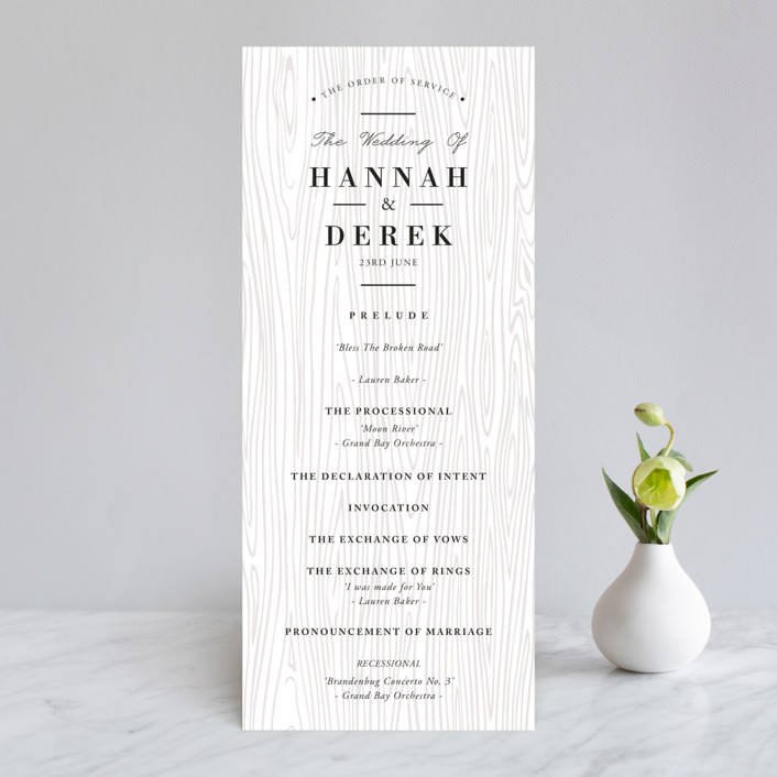 "Rustic Grain" - Wedding Programs in Ashwood by Oma N. Ramkhelawan - Front