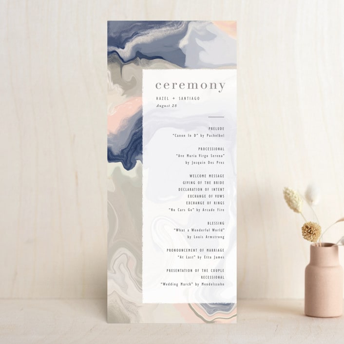 "marble majesty" - Wedding Programs in Mountain Range by Hooray Creative - Front