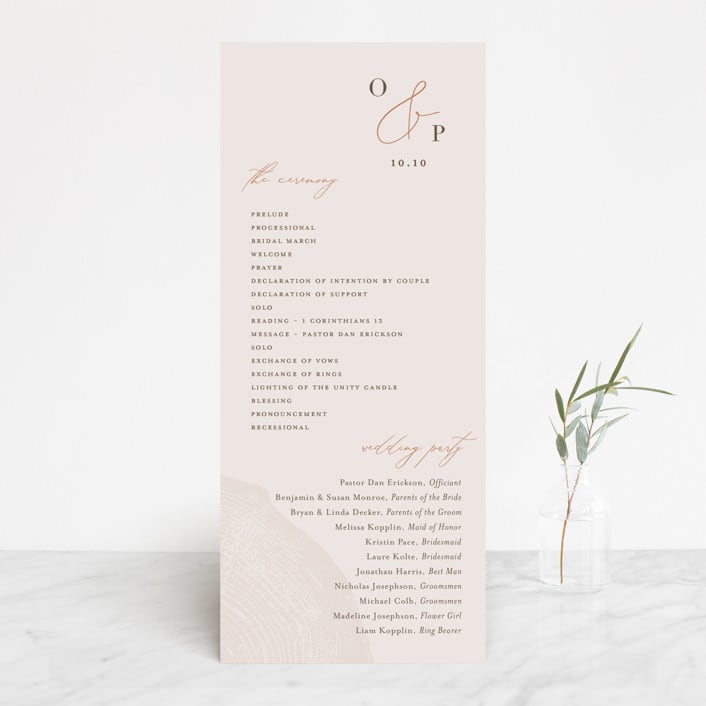 "a hundred years" - Wedding Programs in Burnt Umber by Robin Ott - Front