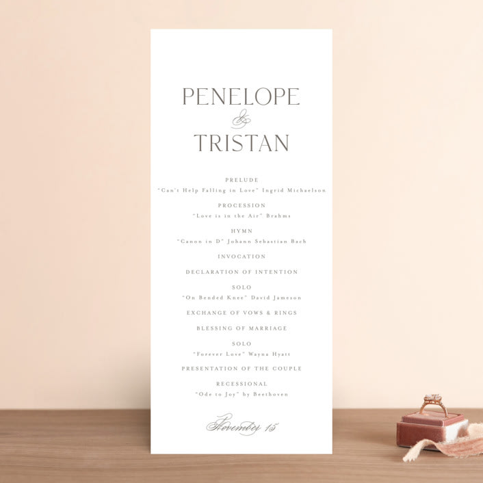 "calisson" - Wedding Programs in Mist by chocomocacino - Front