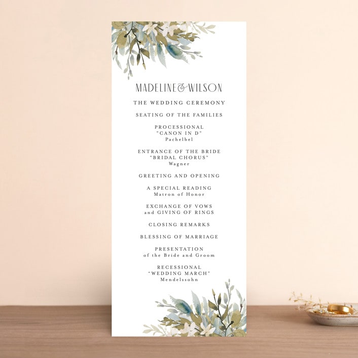 "Wedding Festive" - Wedding Programs in Frost by Chris Griffith - Front