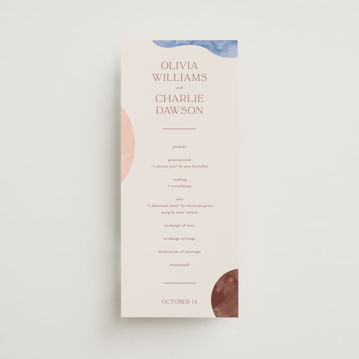"Deconstruct" - Wedding Programs in Coastal by Pixel and Hank - Front
