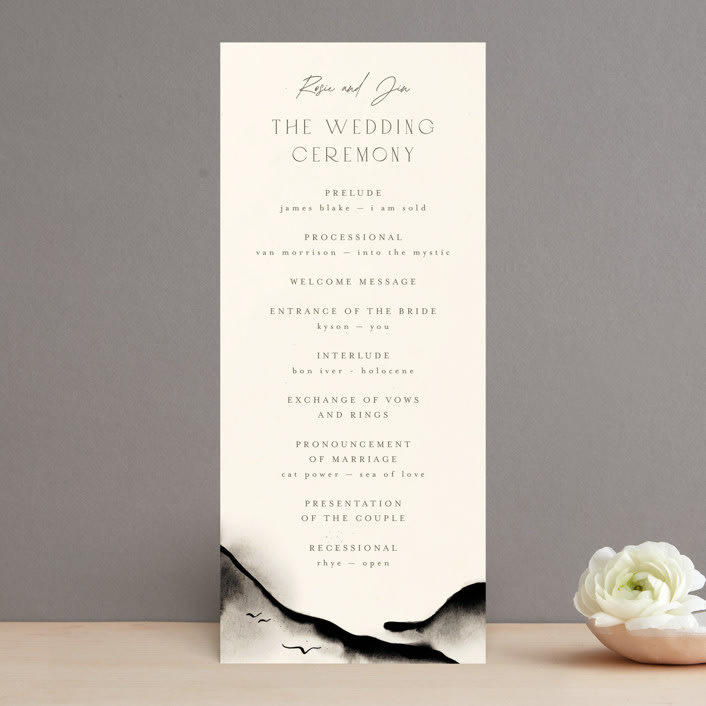 "ataraxia" - Wedding Programs in Ivory by Anastasia Makarova - Front