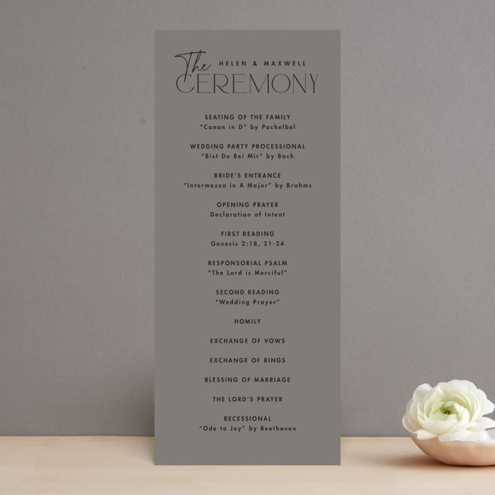 "The Ultimate After Party" - Wedding Programs in Fog by Becky Nimoy - Front