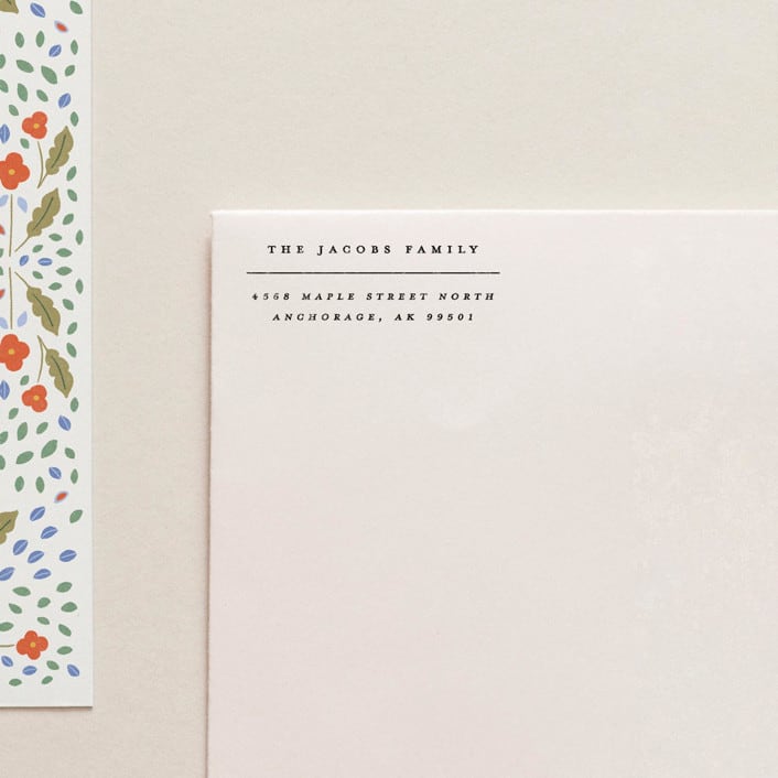 "SELF INKING Holiday Address Stamp No. 8" - Address Stamps in black by Cedar and Grey