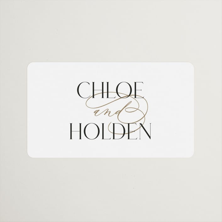 "Idyllic" - Wedding Favor Stickers in Sugar by Jessica Williams - Front