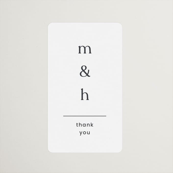 "Memo" - Wedding Favor Stickers in Charcoal by Blustery August - Front