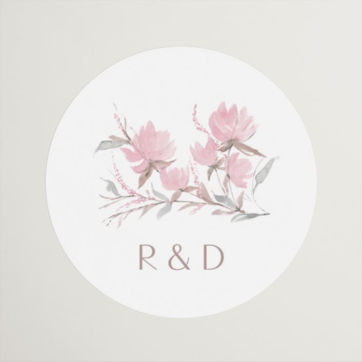 "butter blossoms" - Wedding Favor Stickers in Posie by Phrosné Barwood - Front