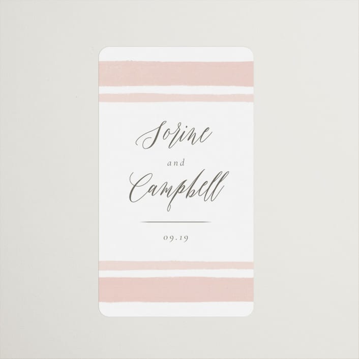 "Summer Garden" - Wedding Favor Stickers in Garden Rose by Wildfield Paper Co - Front