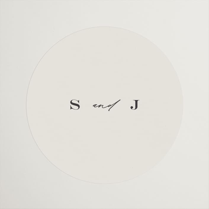 "Softly Swept" - Wedding Favor Stickers in Ivory by Carolyn Nicks - Front