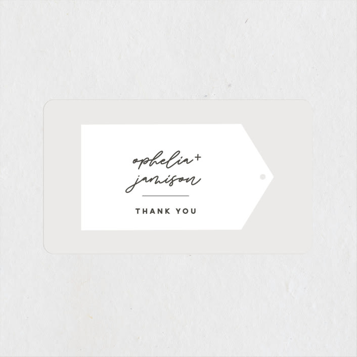 "Destination" - Wedding Favor Stickers in Mist by Lori Wemple - Front
