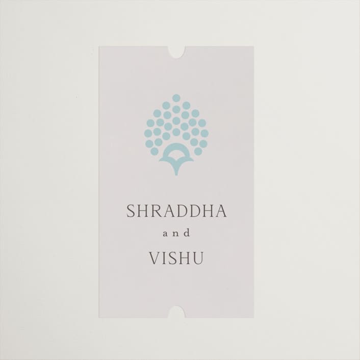 "Shraddha" - Wedding Favor Stickers in Celestial by Deynaaz Daraei - Front