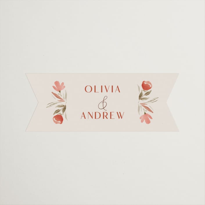 "Giardino" - Wedding Favor Stickers in Saffron by Vera Lim - Front