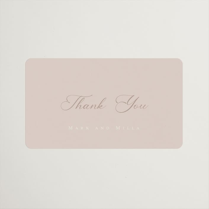 "Champagne" - Wedding Favor Stickers in Rose by Ani Somi - Front