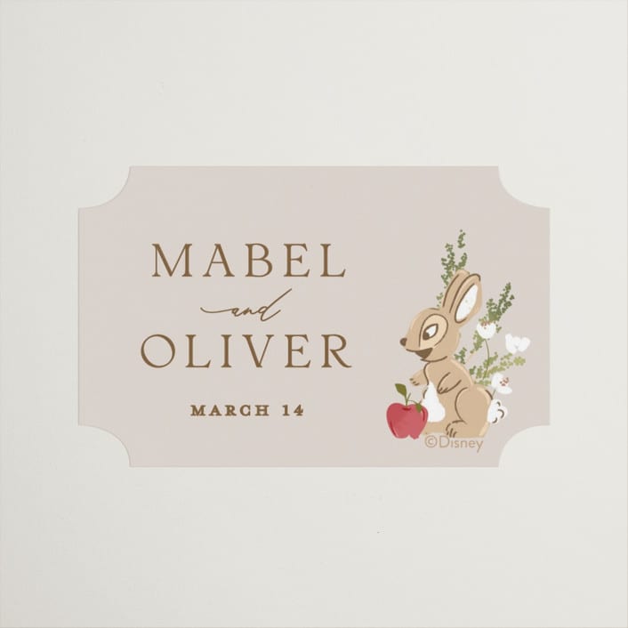 "Disney's Snow White Someday" - Wedding Favor Stickers in Forest Floo by Erin L. Wilson - Front