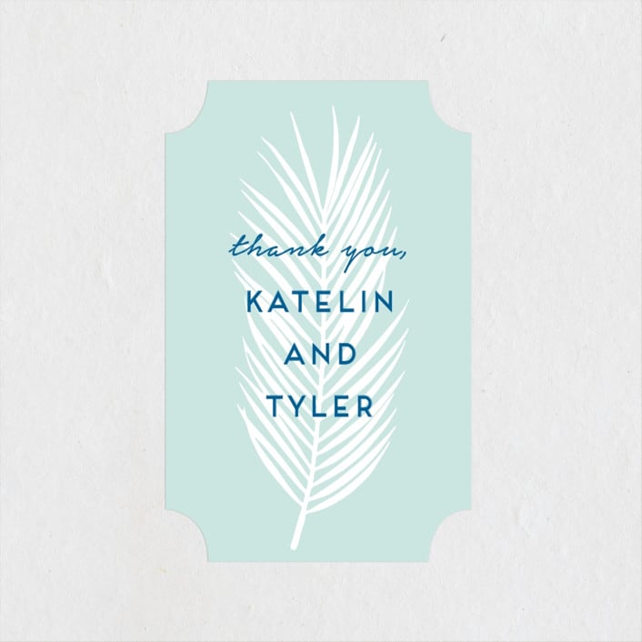 "Sea Crest" - Wedding Favor Stickers in Turquoise by Kaydi Bishop - Front