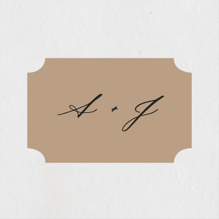 "Sketched Flora" - Wedding Favor Stickers in Cream by Paper Raven Co. - Front