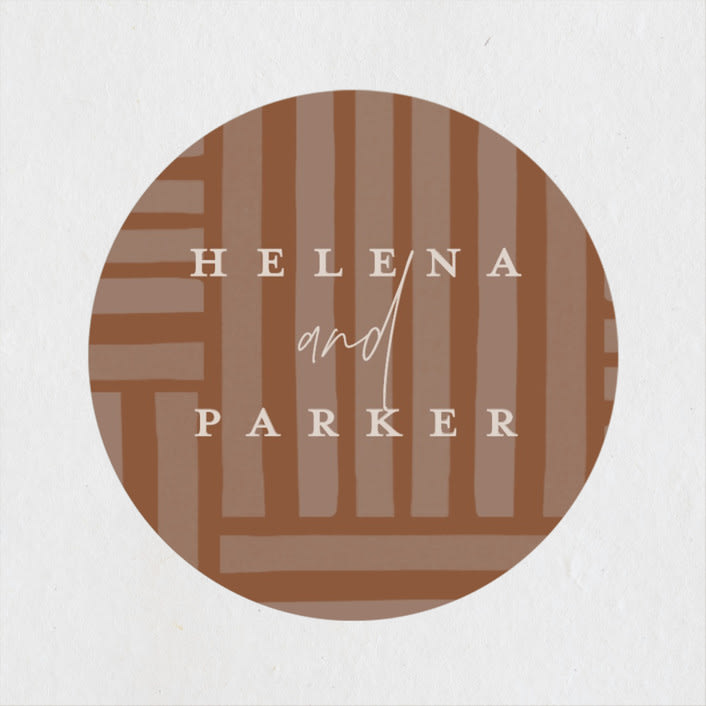 "Fall Flurry" - Wedding Favor Stickers in Fall by Grace Kreinbrink - Front