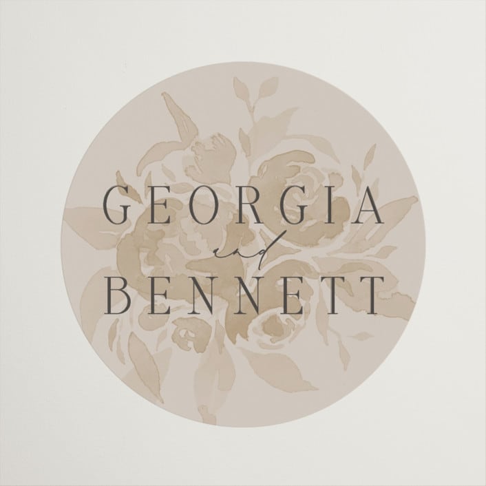 "City Center" - Wedding Favor Stickers in Cotton by Erin L. Wilson - Front