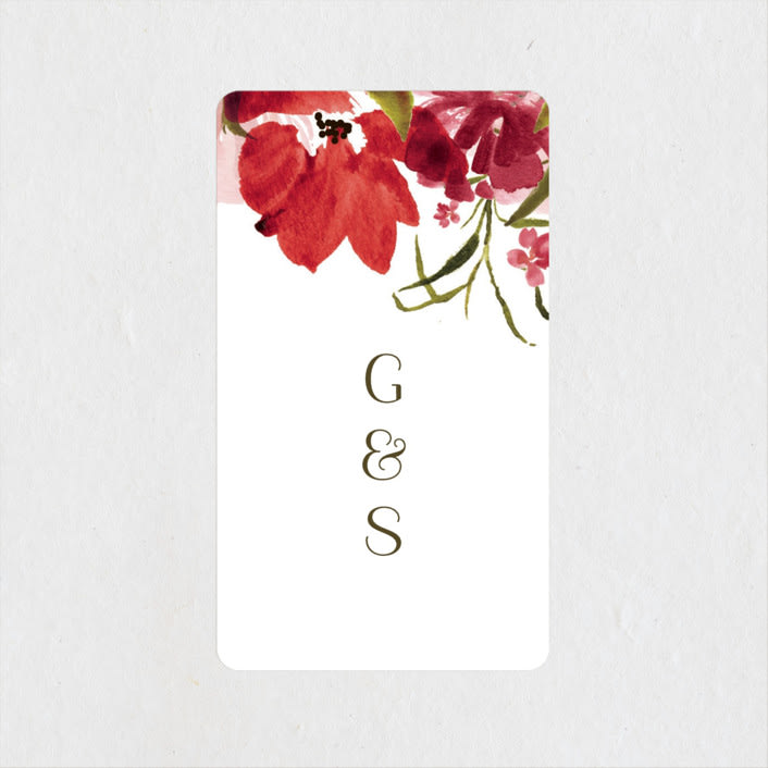 "wispy" - Wedding Favor Stickers in Sienna by Angela Marzuki - Front