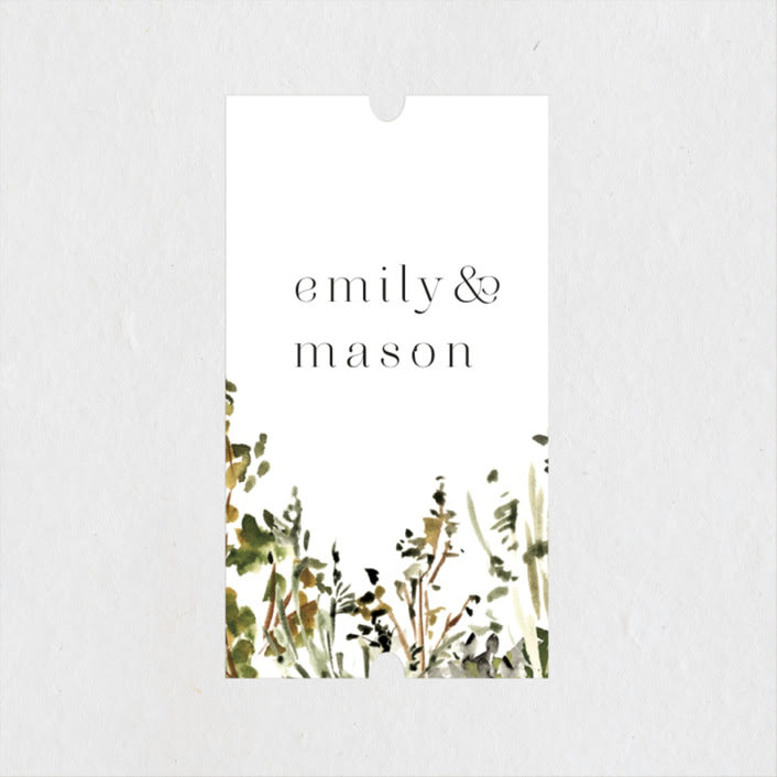 "We Walk Together" - Wedding Favor Stickers in Evergreen by Petra Kern - Front