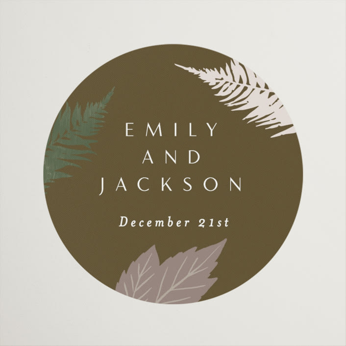 "Autumnal" - Wedding Favor Stickers in Natural by Alethea and Ruth - Front