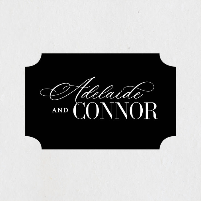 "This and That" - Wedding Favor Stickers in Diamond by Jessica Corliss - Front