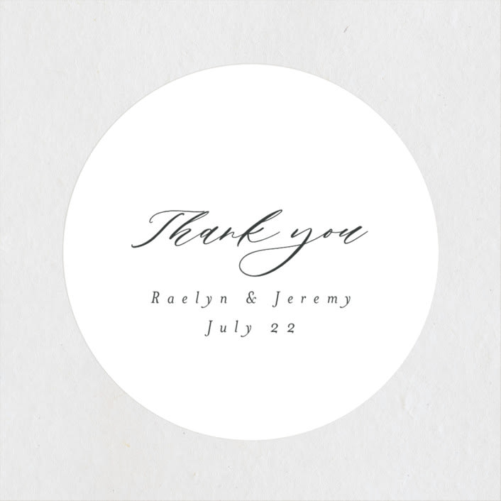 "Minimalist Photo" - Wedding Favor Stickers in Ivory by Nicole Walsh - Front