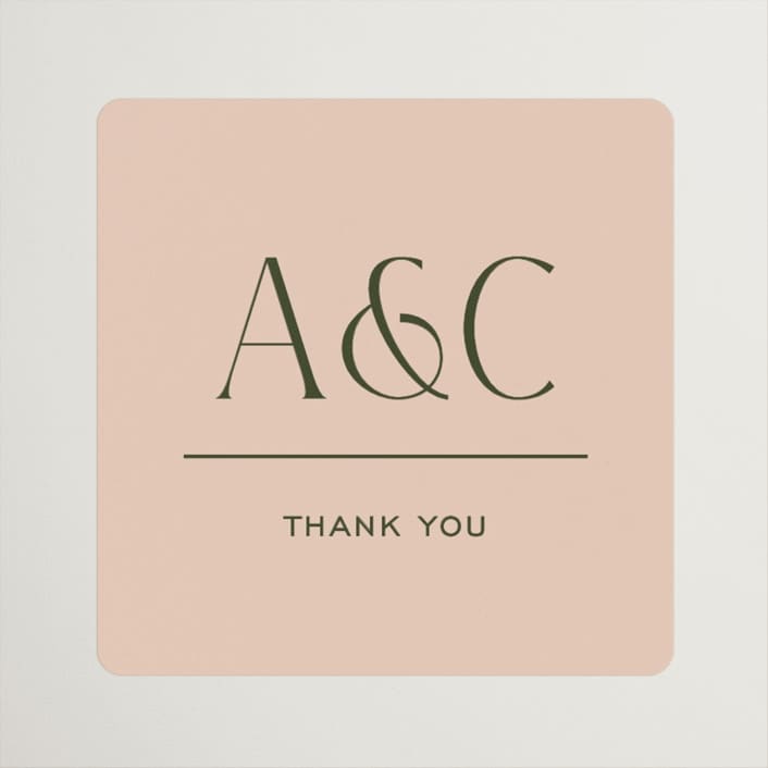 "Martini" - Wedding Favor Stickers in Olive by Pixel and Hank - Front