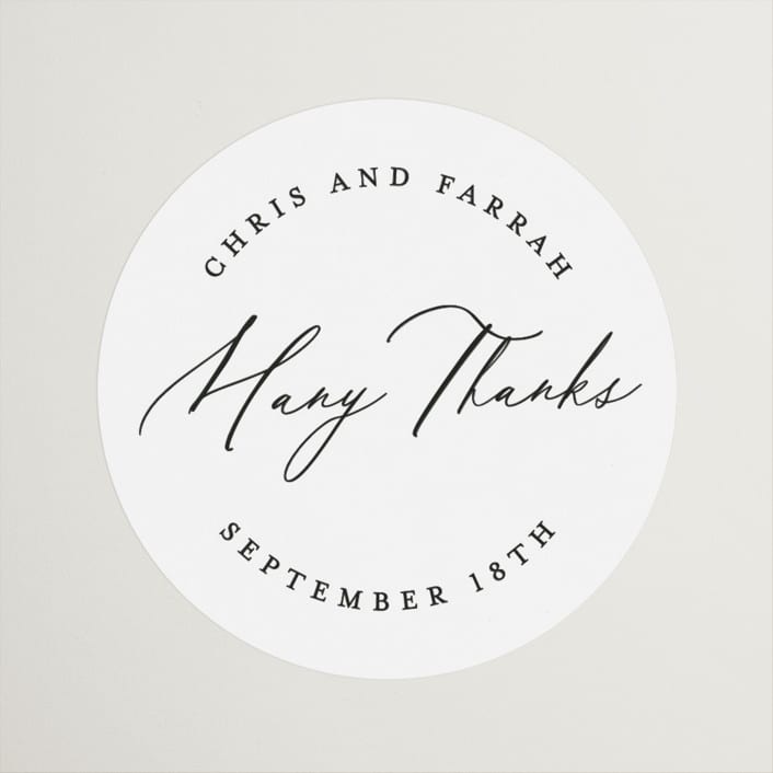"Beautifully Scripted" - Wedding Favor Stickers in Pearl by Hooray Creative - Front