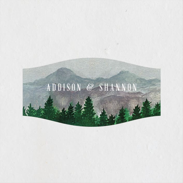 "Adventure Awaits" - Wedding Favor Stickers in Smoke by Elly - Front