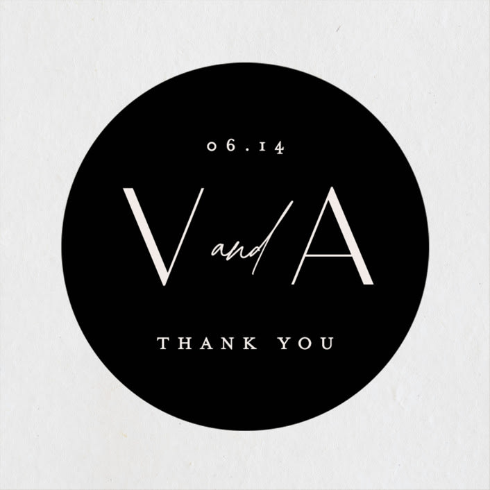 "Ascent" - Wedding Favor Stickers in Ecru by Erica Krystek - Front