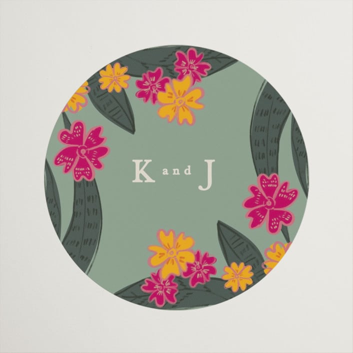 "Phool Bahar" - Wedding Favor Stickers in Patta by Creo Study - Front