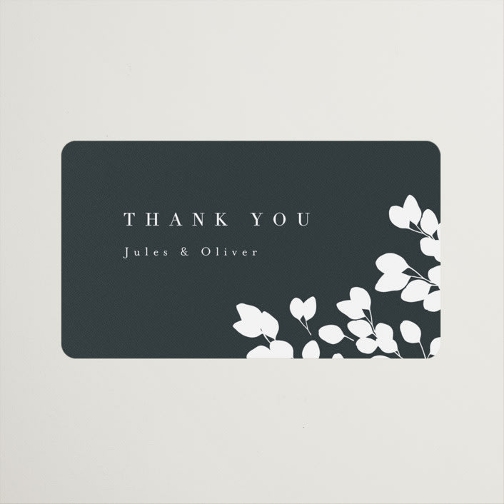 "Loire" - Wedding Favor Stickers in Deep Sea by Kristie Kern - Front