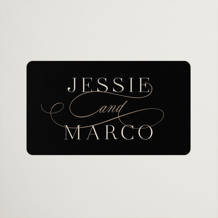 "Black Tie Affair" - Wedding Favor Stickers in Onyx by Hooray Creative - Front