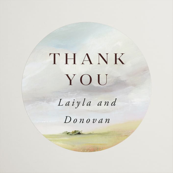 "Savanna" - Wedding Favor Stickers in Fern by Lindsay Megahed - Front