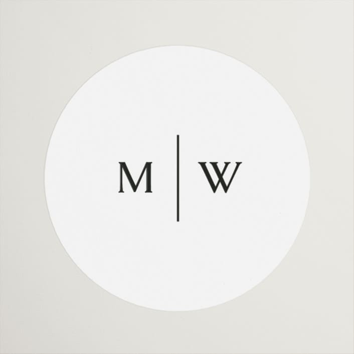 "Align" - Wedding Favor Stickers in Cotton by Jennifer Postorino - Front